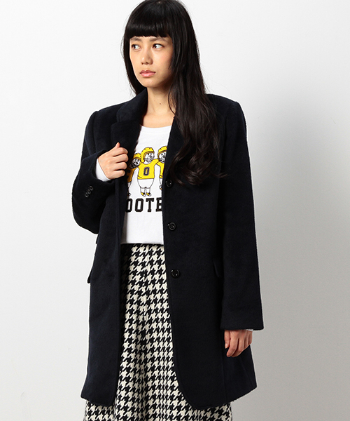 coen（コーエン）の「シャギーチェスターコート（チェスターコート・レディース・ベージュ/ネイビー・LARGE/MEDIUM）」の14枚目の写真