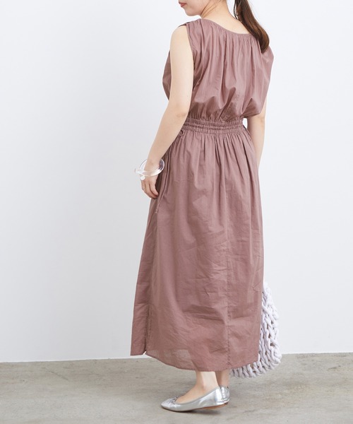 ADAM ET ROPE'（アダムエロペ）の「【WEB限定】インド綿ギャザーマキシワンピース（ワンピース・レディース・ブラック/ミント/ピンク系その他2・FREE）」の11枚目の写真