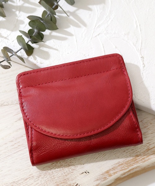 florist（フローリスト）の「本革ラウンドフラップのぷっくり大容量ミニウォレット（財布・レディース・オレンジ/レッド/パープル/イエロー/グリーン/ターコイズブルー/キャメル/シルバー/ネイビー/ブラック・FREE）」の9枚目の写真