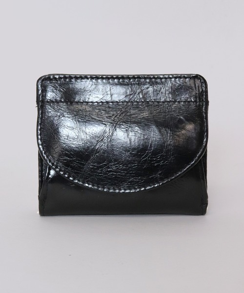 florist（フローリスト）の「本革ラウンドフラップのぷっくり大容量ミニウォレット（財布・レディース・オレンジ/レッド/パープル/イエロー/グリーン/ターコイズブルー/キャメル/シルバー/ネイビー/ブラック・FREE）」の2枚目の写真