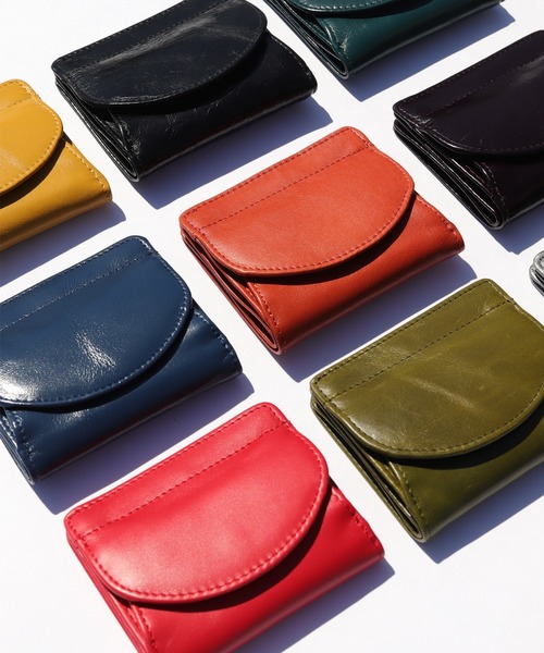 florist（フローリスト）の「本革ラウンドフラップのぷっくり大容量ミニウォレット（財布・レディース・オレンジ/レッド/パープル/イエロー/グリーン/ターコイズブルー/キャメル/シルバー/ネイビー/ブラック・FREE）」の14枚目の写真