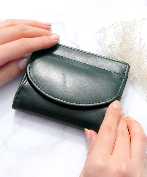 florist（フローリスト）の「本革ラウンドフラップのぷっくり大容量ミニウォレット（財布・レディース・オレンジ/レッド/パープル/イエロー/グリーン/ターコイズブルー/キャメル/シルバー/ネイビー/ブラック・FREE）」の21枚目の写真