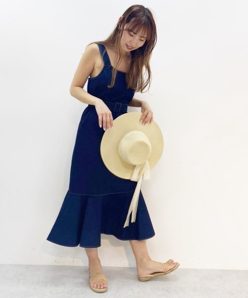 one after another NICE CLAUP（ワンアフターアナザーナイスクラップ）の「デニムジャンパースカート（ジャンパースカート・レディース・アイボリー/ネイビー/ブルー・FREE）」の21枚目の写真