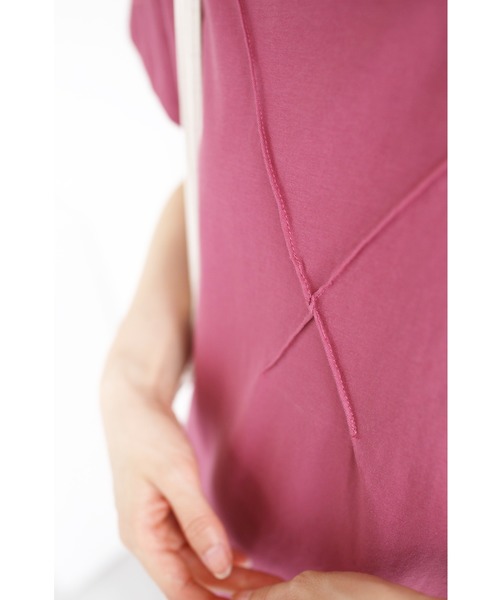 cawaii（カワイイ）の「伸びるストレッチ素材。蝶レース袖Tシャツトップス（Tシャツ/カットソー・レディース・ホワイト/ピンク系その他/ピンク・FREE）」の22枚目の写真