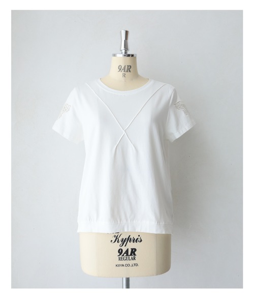 cawaii（カワイイ）の「伸びるストレッチ素材。蝶レース袖Tシャツトップス（Tシャツ/カットソー・レディース・ホワイト/ピンク系その他/ピンク・FREE）」の18枚目の写真