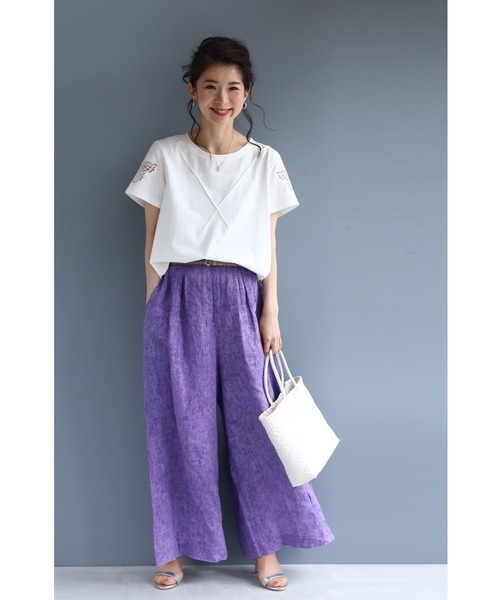 cawaii（カワイイ）の「伸びるストレッチ素材。蝶レース袖Tシャツトップス（Tシャツ/カットソー・レディース・ホワイト/ピンク系その他/ピンク・FREE）」の19枚目の写真