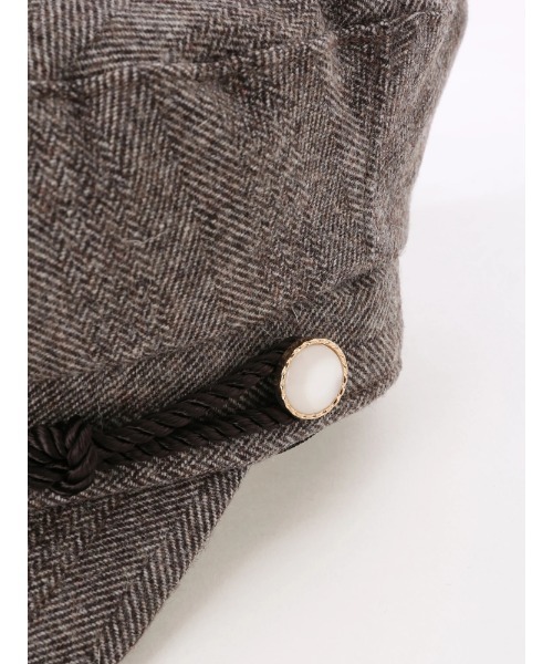 LIPSERVICE（リップサービス）の「ポイントパールキャスケット（キャスケット・レディース・ブラウン/ブラック・FREE）」の5枚目の写真