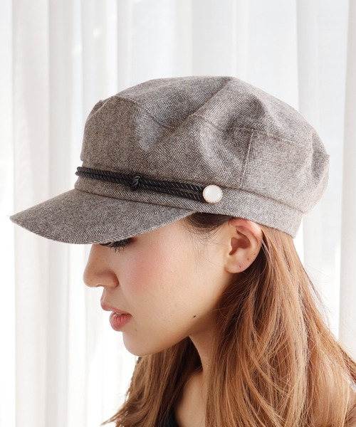 LIPSERVICE（リップサービス）の「ポイントパールキャスケット（キャスケット・レディース・ブラウン/ブラック・FREE）」の7枚目の写真