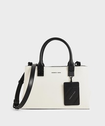 CHARLES & KEITH | ダブルトップハンドル ストラクチャードバッグ / Double Top Handle Structured Bag(ハンドバッグ)