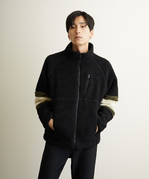 TONE SELECT WEAR(トーンセレクトウェア)の「【TONE MEN'S】ボアハイネックブルゾン(BL)(ブルゾン・レディース・ホワイト/ブラック/ダークグリーン/その他1/その他2/その他3/ライトパープル/キャメル/カーキ・LARGE/MEDIUM/X-LARGE)」の10枚目の写真