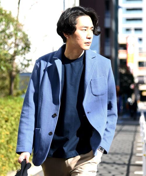 SHIPS（シップス）の「【WEB限定】SHIPS: 抗菌・防臭加工 / TEXBRID（R) テレワーク ビズ ジャージー ジャケット（テーラードジャケット・メンズ・ネイビー/グレー/ロイヤルブルー・S/M/L/XL/XXL）」の3枚目の写真