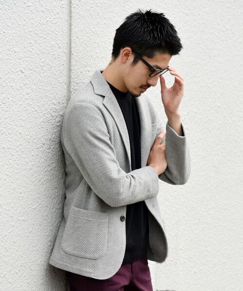 SHIPS（シップス）の「【WEB限定】SHIPS: 抗菌・防臭加工 / TEXBRID（R) テレワーク ビズ ジャージー ジャケット（テーラードジャケット・メンズ・ネイビー/グレー/ロイヤルブルー・S/M/L/XL/XXL）」の5枚目の写真