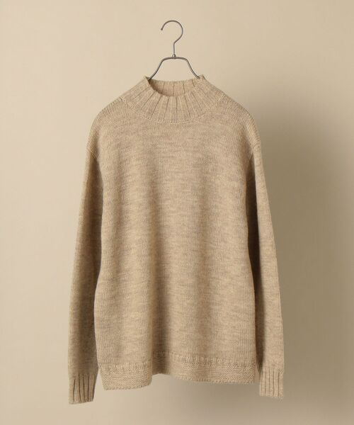 SHIPS（シップス）の「SHIPS: ローゲージ アンダイド ウール モックネック プルオーバー（ニット/セーター・メンズ・ベージュ/ブラウン/カーキ/オフホワイト・SMALL/MEDIUM/LARGE/X-LARGE）」の3枚目の写真