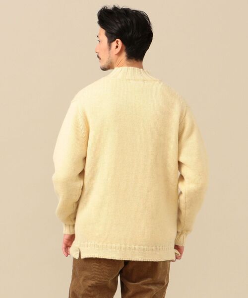 SHIPS（シップス）の「SHIPS: ローゲージ アンダイド ウール モックネック プルオーバー（ニット/セーター・メンズ・ベージュ/ブラウン/カーキ/オフホワイト・SMALL/MEDIUM/LARGE/X-LARGE）」の7枚目の写真