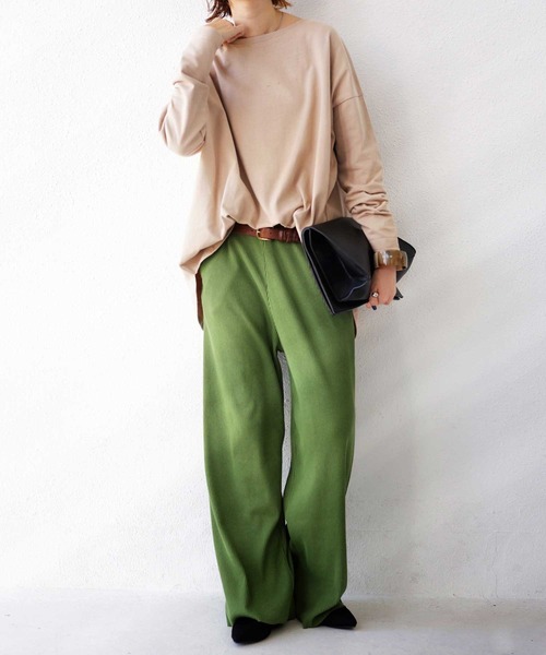 antiqua(アンティカ)の「コットンバスクT(Tシャツ/カットソー・レディース・アイボリー/ブルー系その他/ブラウン系その他/イエロー系その他/ネイビー/ブラック/ピンク系その他/ベージュ系その他/カーキ/オフホワイト・M/L/L/XL)」の19枚目の写真