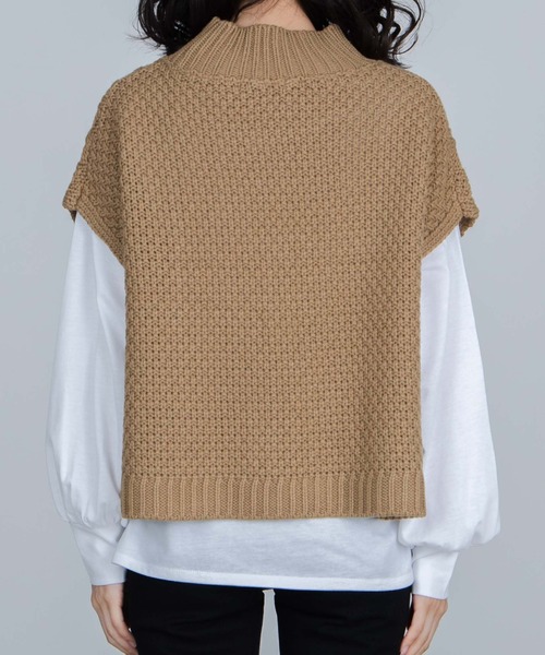 WEGO(ウィゴー)の「WEGO/ケーブルベストレイヤードロンT(ベスト・レディース・ブラック/アイボリー/グリーン系その他・FREE)」の17枚目の写真