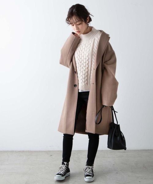 WEGO(ウィゴー)の「WEGO/ケーブルベストレイヤードロンT(ベスト・レディース・ブラック/アイボリー/グリーン系その他・FREE)」の18枚目の写真