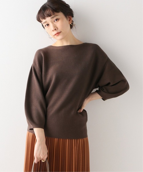 Simplicite（サンプリシテ）の「《追加》発熱もちもちパフ袖プルオーバー（ニット/セーター・レディース・チャコールグレー/ブラウン/ベージュ/ブラック/イエロー・FREE）」の4枚目の写真