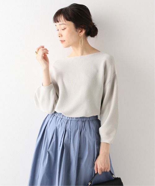 Simplicite（サンプリシテ）の「《追加》発熱もちもちパフ袖プルオーバー（ニット/セーター・レディース・チャコールグレー/ブラウン/ベージュ/ブラック/イエロー・FREE）」の3枚目の写真