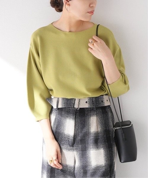 Simplicite（サンプリシテ）の「《追加》発熱もちもちパフ袖プルオーバー（ニット/セーター・レディース・チャコールグレー/ブラウン/ベージュ/ブラック/イエロー・FREE）」の5枚目の写真