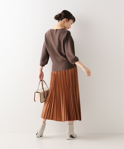 Simplicite（サンプリシテ）の「《追加》発熱もちもちパフ袖プルオーバー（ニット/セーター・レディース・チャコールグレー/ブラウン/ベージュ/ブラック/イエロー・FREE）」の10枚目の写真