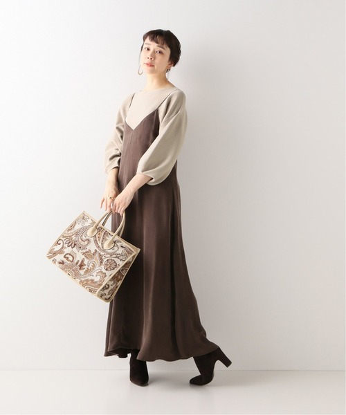 Simplicite（サンプリシテ）の「《追加》発熱もちもちパフ袖プルオーバー（ニット/セーター・レディース・チャコールグレー/ブラウン/ベージュ/ブラック/イエロー・FREE）」の6枚目の写真