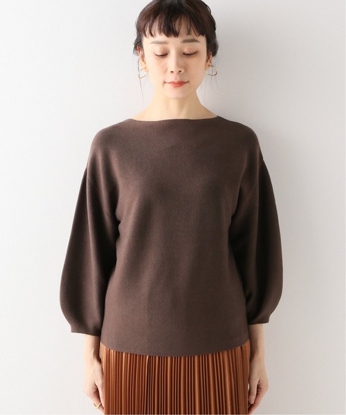 Simplicite（サンプリシテ）の「《追加》発熱もちもちパフ袖プルオーバー（ニット/セーター・レディース・チャコールグレー/ブラウン/ベージュ/ブラック/イエロー・FREE）」の22枚目の写真