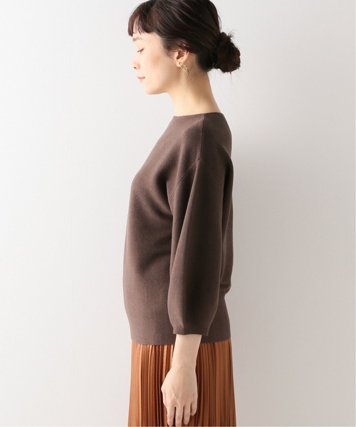 Simplicite（サンプリシテ）の「《追加》発熱もちもちパフ袖プルオーバー（ニット/セーター・レディース・チャコールグレー/ブラウン/ベージュ/ブラック/イエロー・FREE）」の17枚目の写真