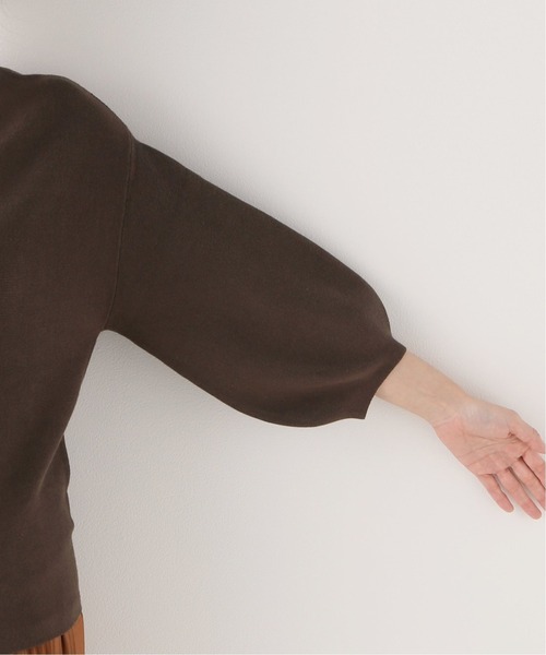 Simplicite（サンプリシテ）の「《追加》発熱もちもちパフ袖プルオーバー（ニット/セーター・レディース・チャコールグレー/ブラウン/ベージュ/ブラック/イエロー・FREE）」の11枚目の写真