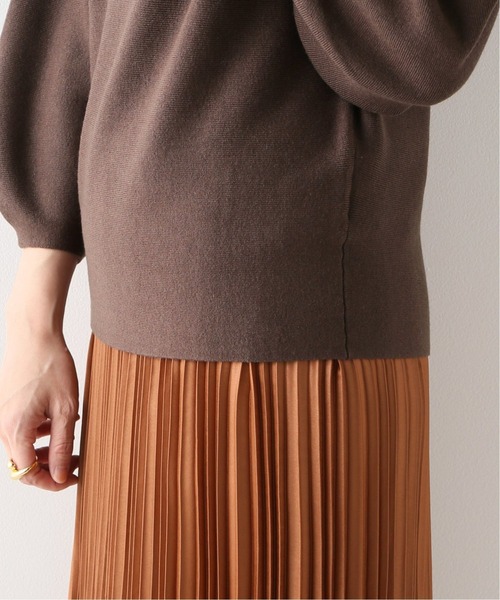 Simplicite（サンプリシテ）の「《追加》発熱もちもちパフ袖プルオーバー（ニット/セーター・レディース・チャコールグレー/ブラウン/ベージュ/ブラック/イエロー・FREE）」の9枚目の写真