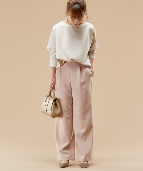 Liesse（リエス）の「ソフトストレートパンツ（その他パンツ・レディース・スミクロ/ライトベージュ/ピンクベージュ・S/M）」の22枚目の写真