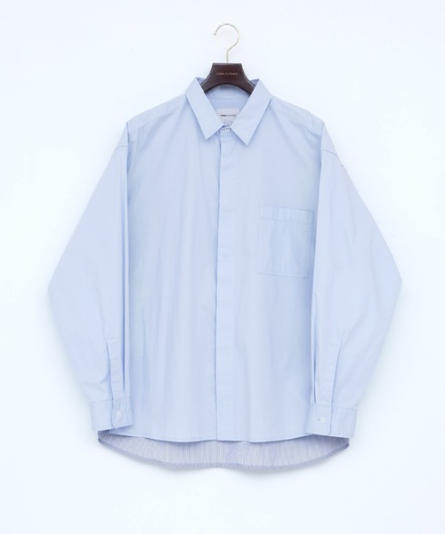 オーバーサイズストライプ切替シャツ【EMMA CLOTHES/エマ