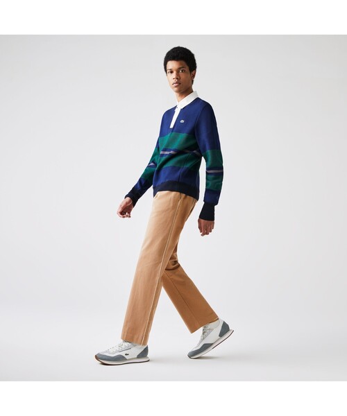 LACOSTE L!VE(ラコステライブ)の「LACOSTE L!VEサイドパイピングチノパンツ(チノパンツ・メンズ・ブラウン/キャメル・44/40/38/42)」の2枚目の写真
