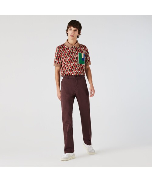 LACOSTE L!VE(ラコステライブ)の「LACOSTE L!VEサイドパイピングチノパンツ(チノパンツ・メンズ・ブラウン/キャメル・44/40/38/42)」の3枚目の写真