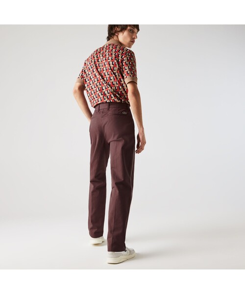 LACOSTE L!VE(ラコステライブ)の「LACOSTE L!VEサイドパイピングチノパンツ(チノパンツ・メンズ・ブラウン/キャメル・44/40/38/42)」の4枚目の写真