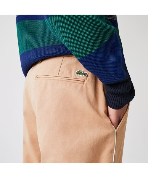 LACOSTE L!VE(ラコステライブ)の「LACOSTE L!VEサイドパイピングチノパンツ(チノパンツ・メンズ・ブラウン/キャメル・44/40/38/42)」の10枚目の写真