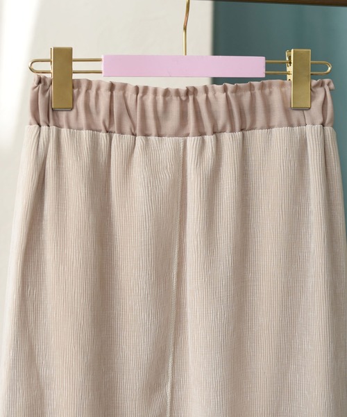 Eimee Law（エイミーロウ）の「プリーツ楊柳アイレットSK（スカート・レディース・チャコールグレー/ブラック/ベージュ・38）」の7枚目の写真
