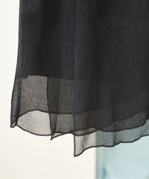 Eimee Law（エイミーロウ）の「プリーツ楊柳アイレットSK（スカート・レディース・チャコールグレー/ブラック/ベージュ・38）」の21枚目の写真