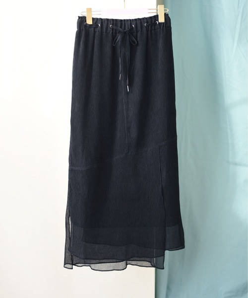 Eimee Law（エイミーロウ）の「プリーツ楊柳アイレットSK（スカート・レディース・チャコールグレー/ブラック/ベージュ・38）」の18枚目の写真