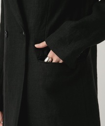 Curensology リネン ダブルブレストジャケット RASW]ダブルブレストリネンジャケット ◇送料無料【KKfashion