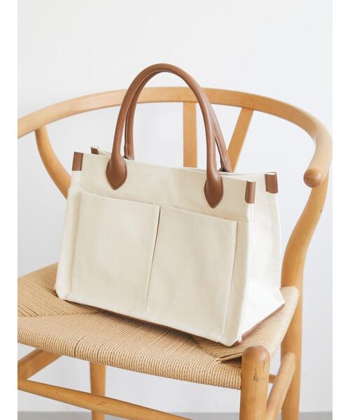 CRAFT STANDARD BOUTIQUE(クラフトスタンダードブティック)の「ガーデンバッグ *(トートバッグ・レディース・ブラック/オフホワイト・FREE)」の3枚目の写真