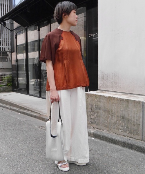 RITO（リト）の「RITOコットンリネンバッグギャザーワイドパンツ（その他パンツ・レディース・ホワイト・36/34）」の4枚目の写真