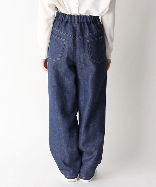 smart pink（スマートピンク）の「◆【手洗い可】リネンコクーンワイドデニム（その他パンツ・レディース・アイボリー/ネイビー・88）」の3枚目の写真