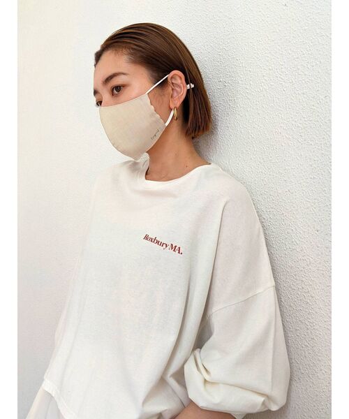 Ungrid（アングリッド）の「Ungridコットンリネンマスク（マスク・レディース・アイボリー/ベージュ/ダークブラウン・FREE）」の6枚目の写真