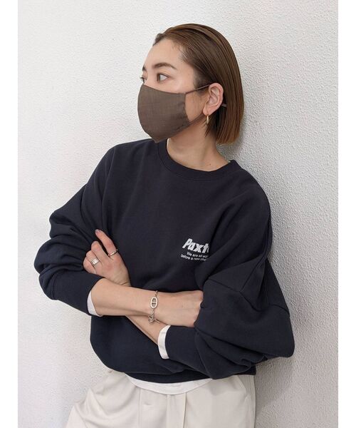 Ungrid（アングリッド）の「Ungridコットンリネンマスク（マスク・レディース・アイボリー/ベージュ/ダークブラウン・FREE）」の8枚目の写真