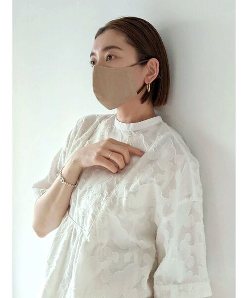 Ungrid（アングリッド）の「Ungridコットンリネンマスク（マスク・レディース・アイボリー/ベージュ/ダークブラウン・FREE）」の9枚目の写真