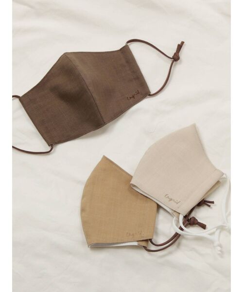 Ungrid（アングリッド）の「Ungridコットンリネンマスク（マスク・レディース・アイボリー/ベージュ/ダークブラウン・FREE）」の12枚目の写真