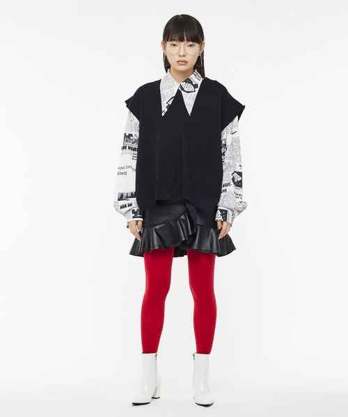 Narcissus（ナルシス）の「【Narcissus】Vニットベスト（ベスト・レディース・グリーン/グレー/ブラック・FREE）」の8枚目の写真