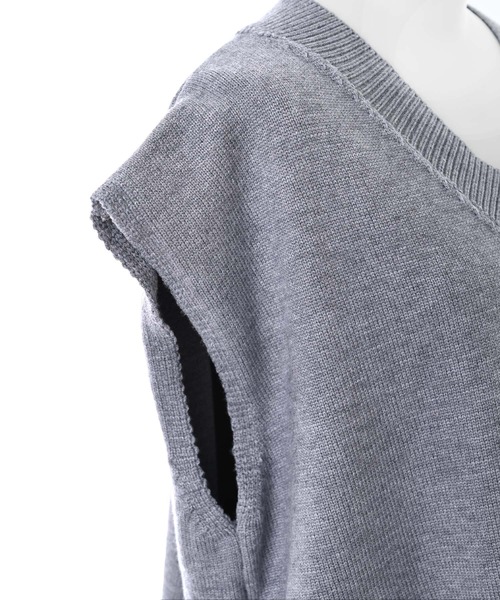 Narcissus（ナルシス）の「【Narcissus】Vニットベスト（ベスト・レディース・グリーン/グレー/ブラック・FREE）」の18枚目の写真