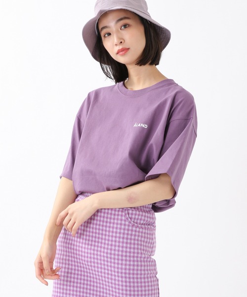 ALAND(エーランド)の「ALAND/ALANDロゴクルーT 2941485(Tシャツ/カットソー・レディース・ホワイト/ブラック/パープル/ブルー・MEDIUM/LARGE)」の7枚目の写真